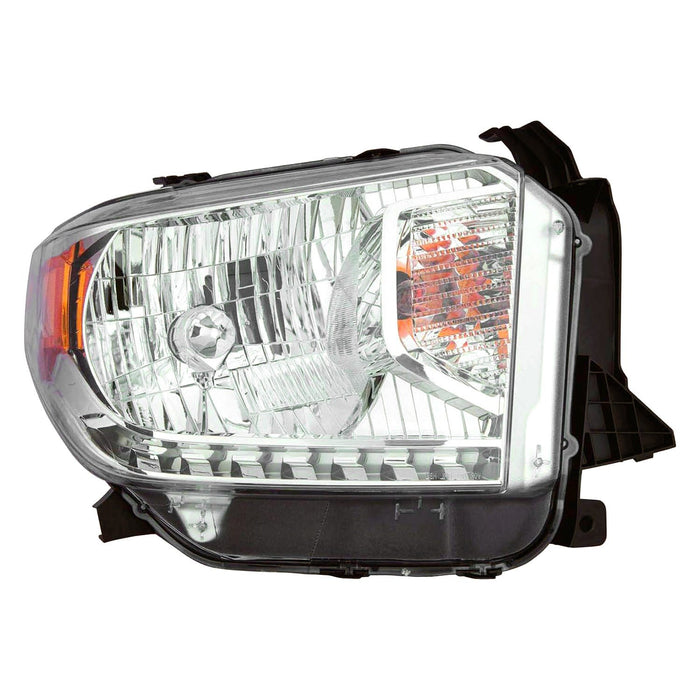 2014-2015 Toyota Tundra Limited/SR/SR5 Passenger Side Headlight Assembly Halogen W/O Level Adjuster Composite - TO2503218-Partify-Painted-Replacement-Body-Parts