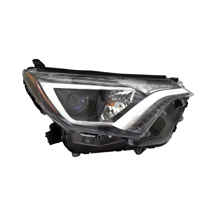 2016-2018 Toyota RAV4 Passenger Side Headlight Assembly Halogen North America Built W/O Bezel Composite - TO2503247-Partify-Painted-Replacement-Body-Parts