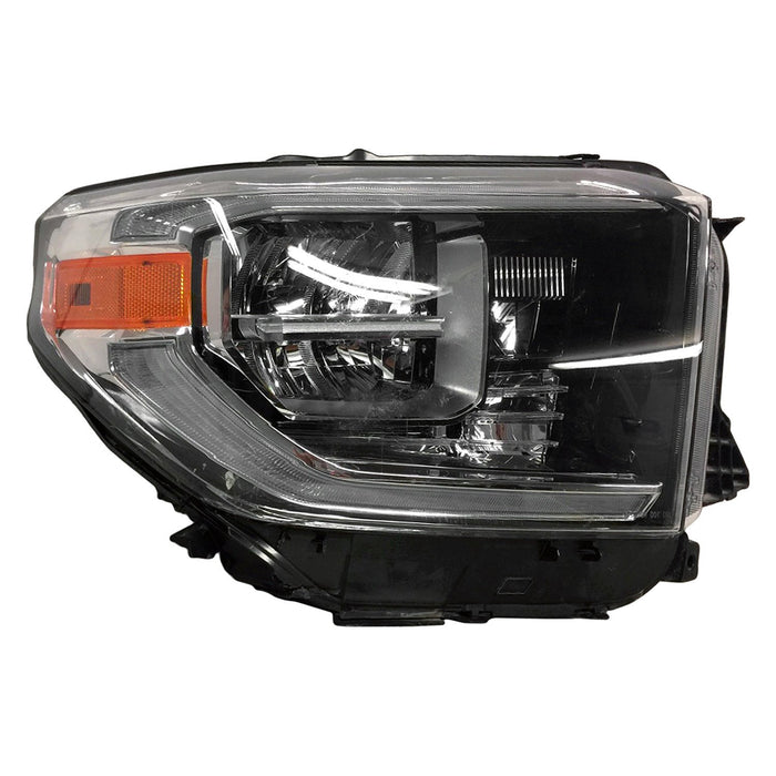 2018 Toyota Tundra Passenger Side Headlight Assembly Led W/Smoke Lens Composite - TO2503263-Partify-Painted-Replacement-Body-Parts