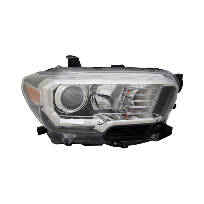 2018 Toyota Tacoma Passenger Side Headlight Assembly W/O Led Daytime Running Lamps W/Fog Lamps Composite - TO2503266-Partify-Painted-Replacement-Body-Parts