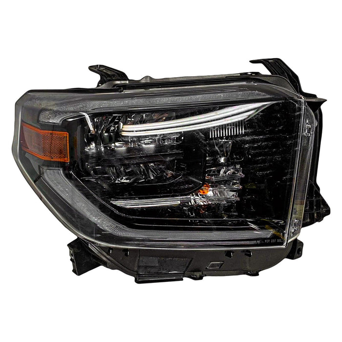 2019-2021 Toyota Tundra Passenger Side Headlight Assembly W/Led Drl W/Smoked Chrome Accent Composite - TO2503281-Partify-Painted-Replacement-Body-Parts