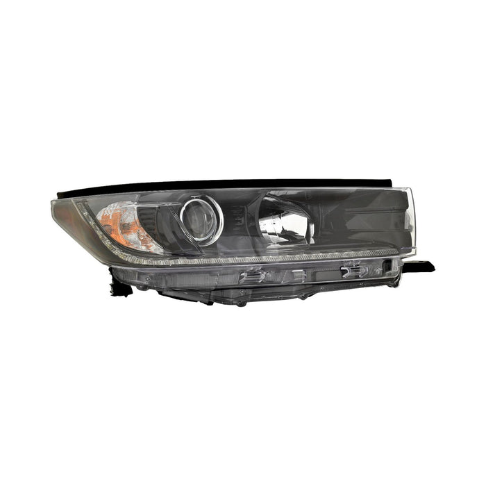 2019 Toyota Highlander Passenger Side Headlight Assembly W/O Smoked Chrome Accent Composite - TO2503285-Partify-Painted-Replacement-Body-Parts