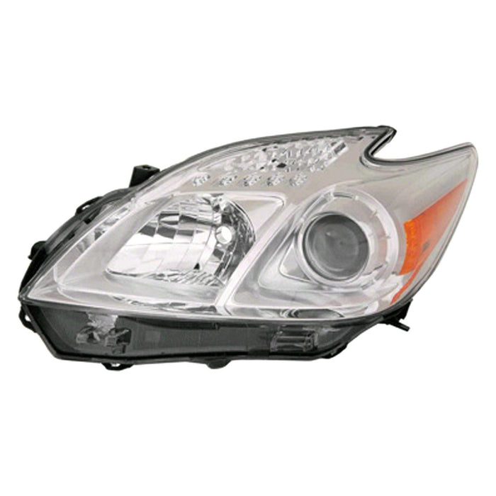 2012-2015 Toyota Prius Driver Side Headlight Lens Housing Halogen - TO2518134-Partify-Painted-Replacement-Body-Parts