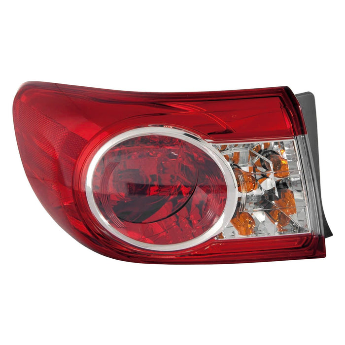 2011-2013 Toyota Corolla Driver Side Tail Light Assembly Canada Built Outer - TO2804111-Partify-Painted-Replacement-Body-Parts