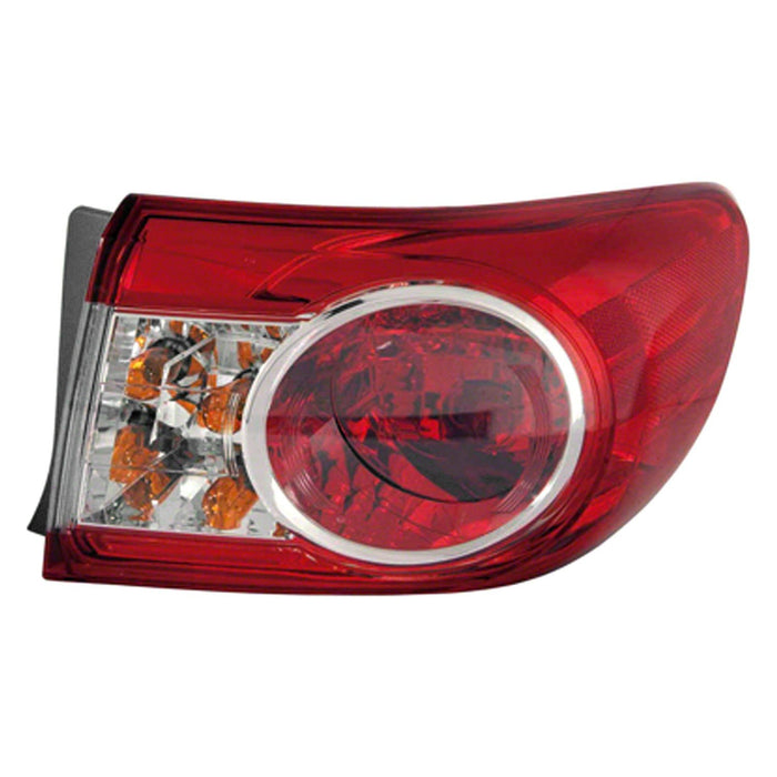 2011-2013 Toyota Corolla Passenger Side Tail Light Assembly Canada Built Outer - TO2805111-Partify-Painted-Replacement-Body-Parts