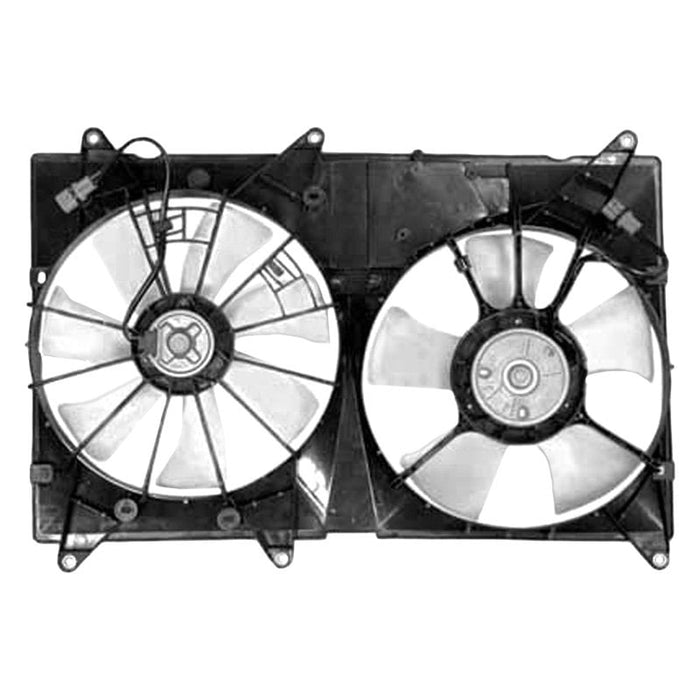 2004-2007 Toyota Highlander A/C Condenser Fan Assembly W/O Towing Pkg Motor/Blade/Shroud Assembly - TO3120103-Partify-Painted-Replacement-Body-Parts