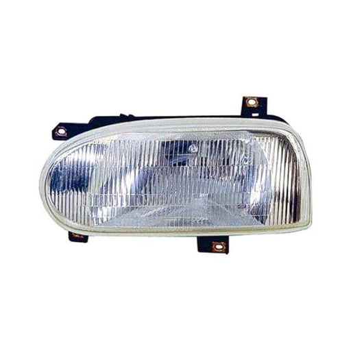 1993-1999 Volkswagen Golf Atlanta/Base/Celebration Edition/City/CL/GL/GLS/GT/Jazz/K2/Limited Edition/Manhattan/MI/Sport/TDI/Trek/Wolfsburg Edition Driver Side Headlight Assembly Type 3 W/Single Bulb Headlamps Composite - VW2502104-Partify-Painted-Replacement-Body-Parts