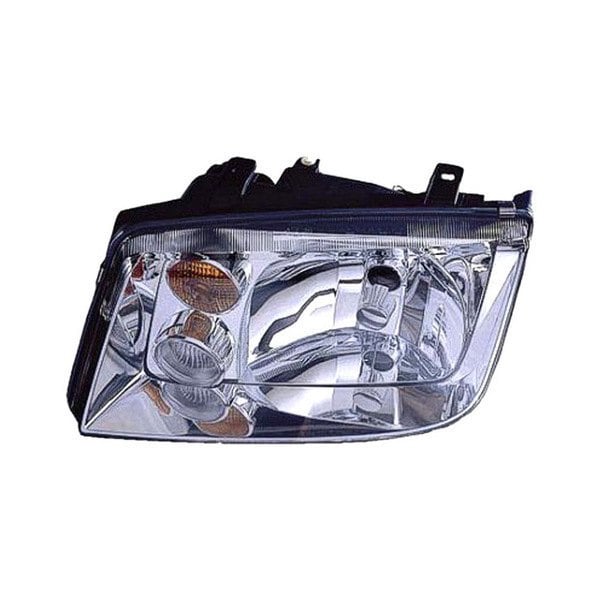 1999-2002 Volkswagen Jetta Driver Side Headlight Assembly W/O Fog Lamps W/Bright Bezel Late Design Composite - VW2502115-Partify-Painted-Replacement-Body-Parts
