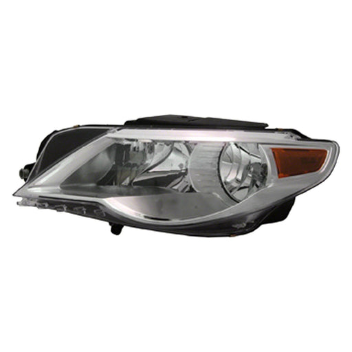 2009-2012 Volkswagen CC Driver Side Headlight Assembly Halogen From Vin 9530001 Composite - VW2502139-Partify-Painted-Replacement-Body-Parts