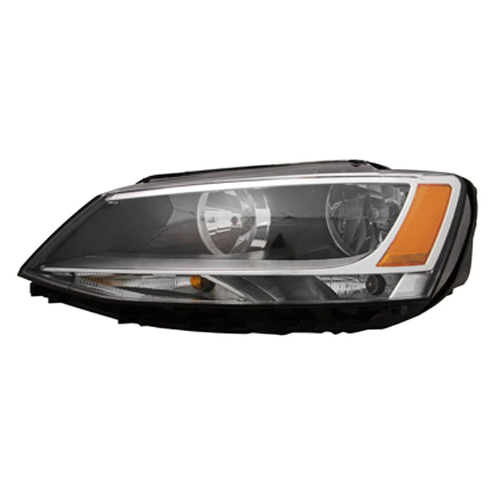 2011-2016 Volkswagen Jetta Driver Side Headlight Assembly Composite Sedan - VW2502146-Partify-Painted-Replacement-Body-Parts
