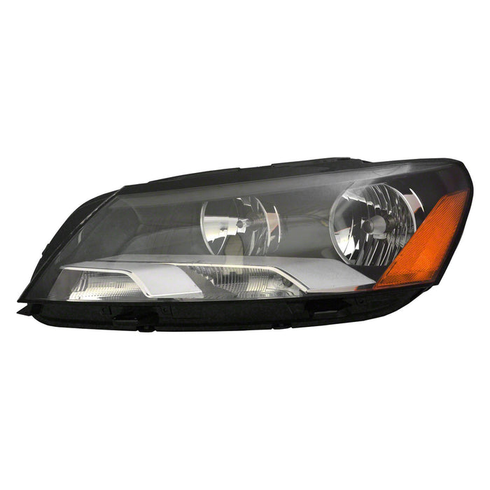 2012-2015 Volkswagen Passat Driver Side Headlight Assembly Halogen From 2-21-11 Composite - VW2502148-Partify-Painted-Replacement-Body-Parts