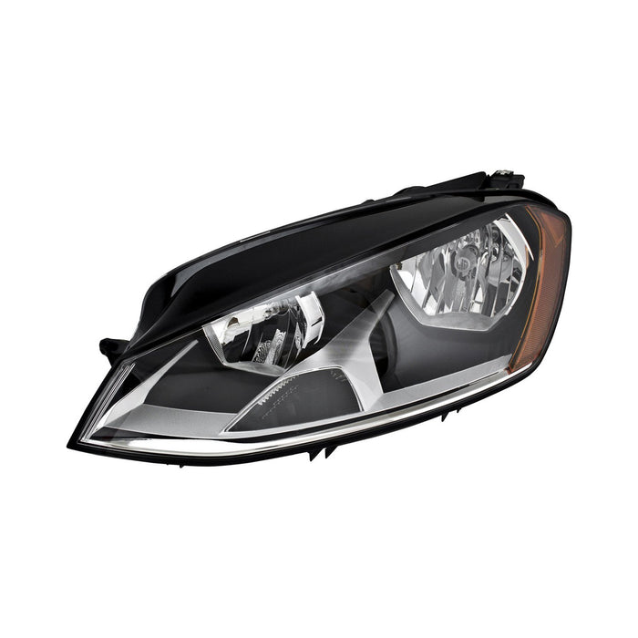 2014-2017 Volkswagen Golf/GTI Driver Side Headlight Assembly Halogen From 6-30-14 Composite - VW2502160-Partify-Painted-Replacement-Body-Parts