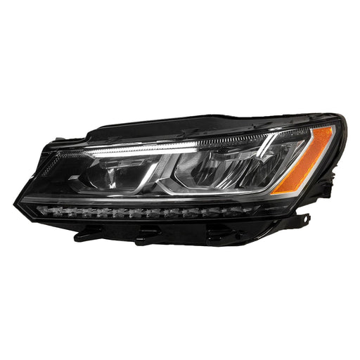 2012-2019 Volkswagen Passat Driver Side Headlight Assembly Led W/O Chrome Trim Composite - VW2502167-Partify-Painted-Replacement-Body-Parts