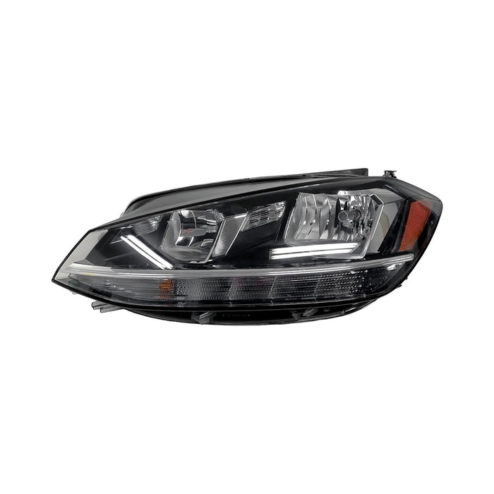 2018-2021 Volkswagen Golf/Golf Alltrack/Golf SportWagen/GTI Driver Side Headlight Assembly Halogen Composite - VW2502176-Partify-Painted-Replacement-Body-Parts