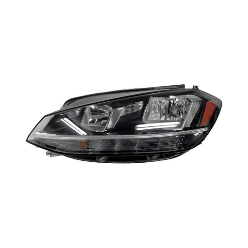 2018-2021 Volkswagen Golf/Golf Alltrack/Golf SportWagen/GTI Driver Side Headlight Assembly Halogen Composite - VW2502176-Partify-Painted-Replacement-Body-Parts