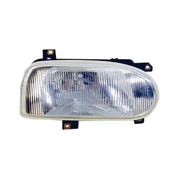 1993-1999 Volkswagen Golf Atlanta/Base/Celebration Edition/City/CL/GL/GLS/GT/Jazz/K2/Limited Edition/Manhattan/MI/Sport/TDI/Trek/Wolfsburg Edition Passenger Side Headlight Assembly Type 3 W/Single Bulb Headlamps Composite - VW2503104-Partify-Painted-Replacement-Body-Parts