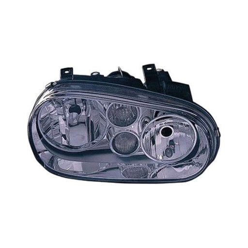 1999-2002 Volkswagen Cabrio/Golf Passenger Side Headlight Assembly Type 4 W/O Fog Lamps W/Bright Bezel Composite - VW2503113-Partify-Painted-Replacement-Body-Parts
