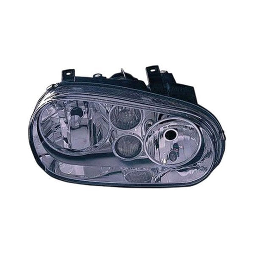 1999-2002 Volkswagen Cabrio/Golf Passenger Side Headlight Assembly Type 4 W/Fog Lamps W/Bright Bezel Composite - VW2503114-Partify-Painted-Replacement-Body-Parts