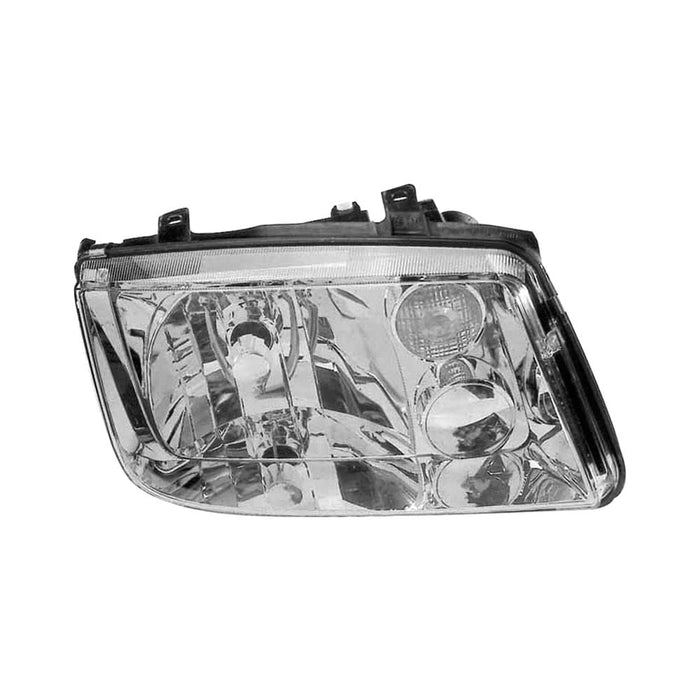 1999-2002 Volkswagen Jetta Passenger Side Headlight Assembly W/O Fog Lamps W/Bright Bezel Late Design Composite - VW2503115-Partify-Painted-Replacement-Body-Parts
