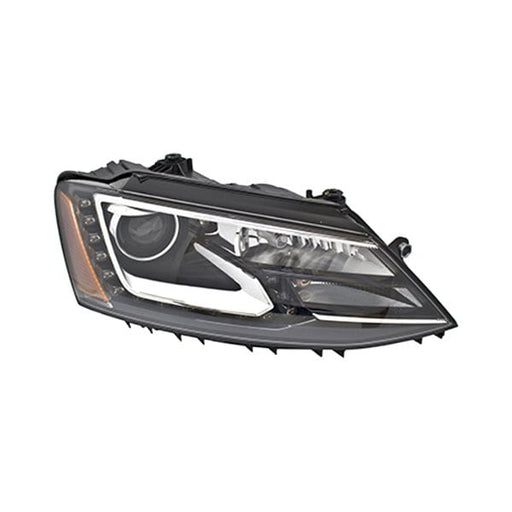 2013-2014 Volkswagen Jetta Passenger Side Headlight Assembly Bi-Xenon From 9-24-12 Composite - VW2503153-Partify-Painted-Replacement-Body-Parts