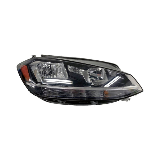 2018-2021 Volkswagen Golf/Golf Alltrack/Golf SportWagen/GTI Passenger Side Headlight Assembly Halogen Composite - VW2503176-Partify-Painted-Replacement-Body-Parts