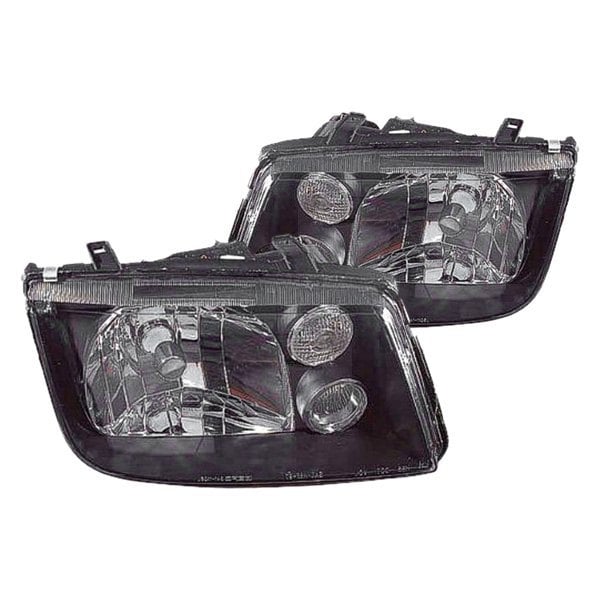 1999-2004 Volkswagen Jetta Headlight Set Type 4 W/Fog Lamps W/ Bezel Two Lamp Performance Set Performance Set - VW2505103-Partify-Painted-Replacement-Body-Parts