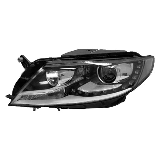 2013-2017 Volkswagen CC Driver Side Headlight Lens Housing Xenon W/Led Headlamps - VW2518115-Partify-Painted-Replacement-Body-Parts