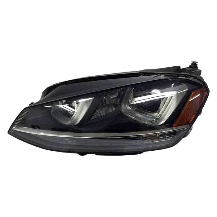 2015 Volkswagen Golf Driver Side Headlight Lens Housing Xenon To 8-25-14 - VW2518122-Partify-Painted-Replacement-Body-Parts