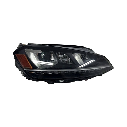 2015-2019 Volkswagen Golf R Passenger Side Headlight Lens Housing Xenon W/Curve Lighting W/Led Running Lamps - VW2519123-Partify-Painted-Replacement-Body-Parts