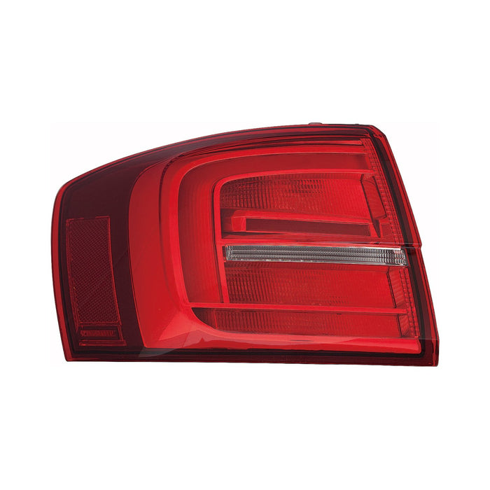 2011-2018 Volkswagen Jetta Base/Comfortline/Comfortline TDI/GLI/GLI Autobahn/GLI SE/GLI SEL/Highline/Highline TDI/Live/S/SE/SEL/SEL Premium/Sport/TDI/TDI S/TDI SE/TDI SEL/Trendline/Trendline TDI Driver Side Tail Light Assembly Led Outer Sedan - VW2804118-Partify-Painted-Replacement-Body-Parts