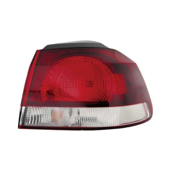 2010-2014 Volkswagen Golf/GTI Passenger Side Tail Light Assembly W/O Rear Fog Lamp Hella Brand Lens/Housing Only Outer - VW2805106-Partify-Painted-Replacement-Body-Parts