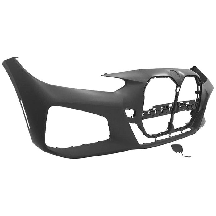2021-2023 BMW 430I Front Bumper Without Sensor Holes With Tow Hook Hole/ConvertibleWith M-Package - BM1000546-Partify-Painted-Replacement-Body-Parts