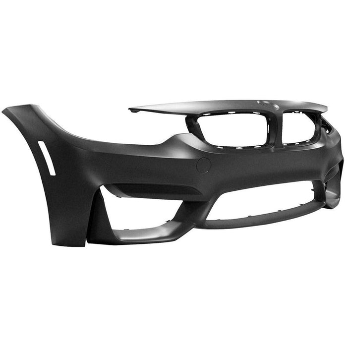 2015-2020 BMW M3 Front Bumper Without Sensor Holes With Headlight Washer Holes - BM1000408-Partify-Painted-Replacement-Body-Parts