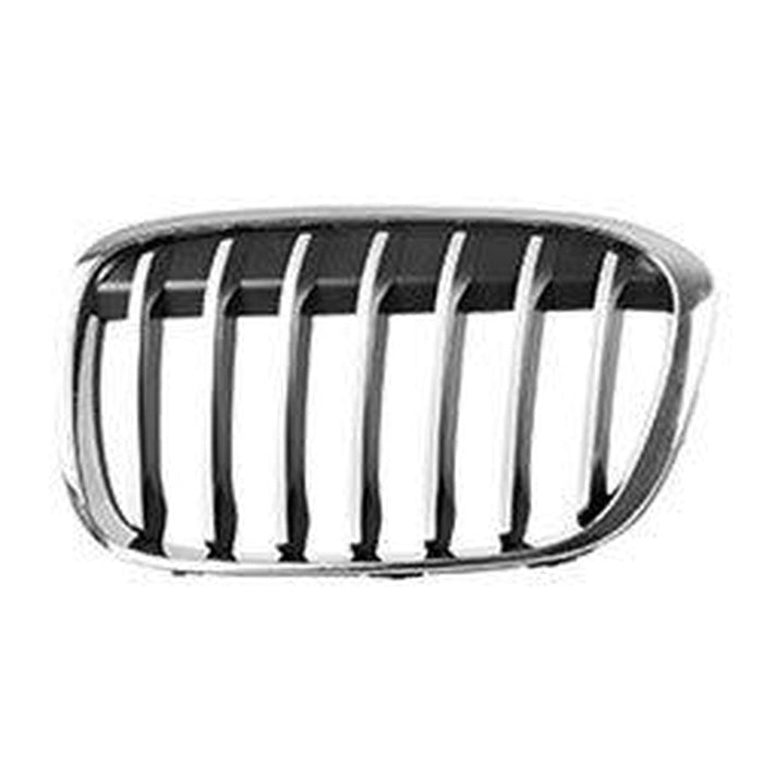 2016-2019 BMW X1 Grille Driver Side Painted Silver With Chrome Frame For X-Line Model - BM1200292-Partify-Painted-Replacement-Body-Parts