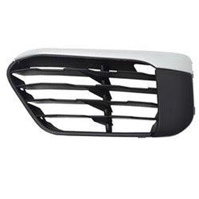 2016-2018 BMW X1 Lower Grille Driver Side Painted Black With Silver Moulding Without Sensor X-Line Model - BM1038200-Partify-Painted-Replacement-Body-Parts