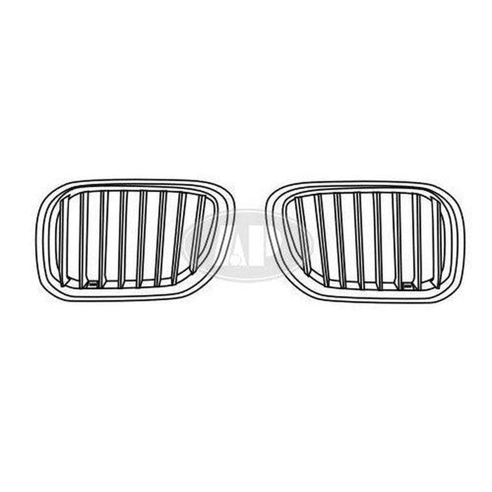 2004-2006 BMW X5 Grille Driver Side Chrome/Silver With Titanium - BM1200159-Partify-Painted-Replacement-Body-Parts