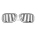 2004-2006 BMW X5 Grille Passenger Side Chrome/Silver With Titanium - BM1200160-Partify-Painted-Replacement-Body-Parts
