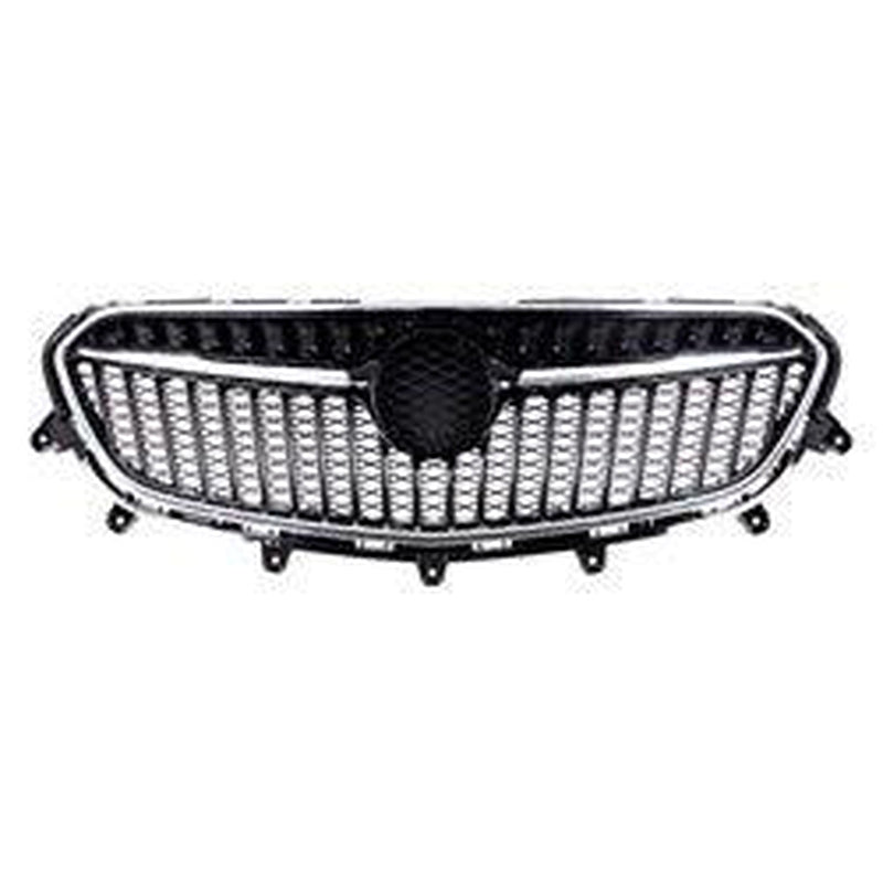 Buick Encore Grille Black With Chrome Inner/Outer Moulding Includes Upper Mount Panel - GM1200755-Partify Canada