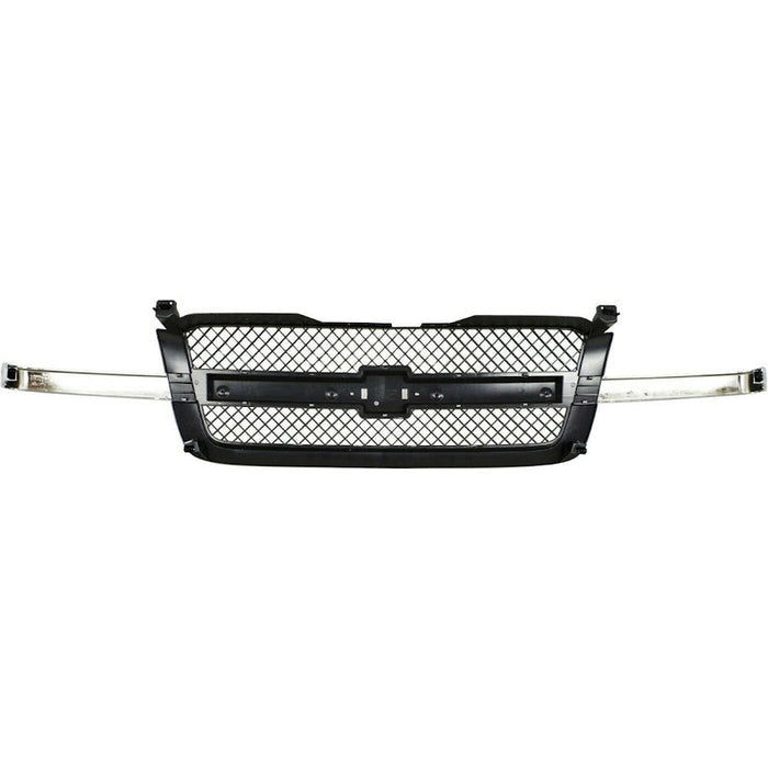 2002-2007 Chevrolet Avalanche Grille With PTM Frame/Chrome Moulding Without Cladding Exclude Ss Model/ 2500/3500Hd /Silverado 03-05/Avalanche 02-06 - GM1200489-Partify-Painted-Replacement-Body-Parts