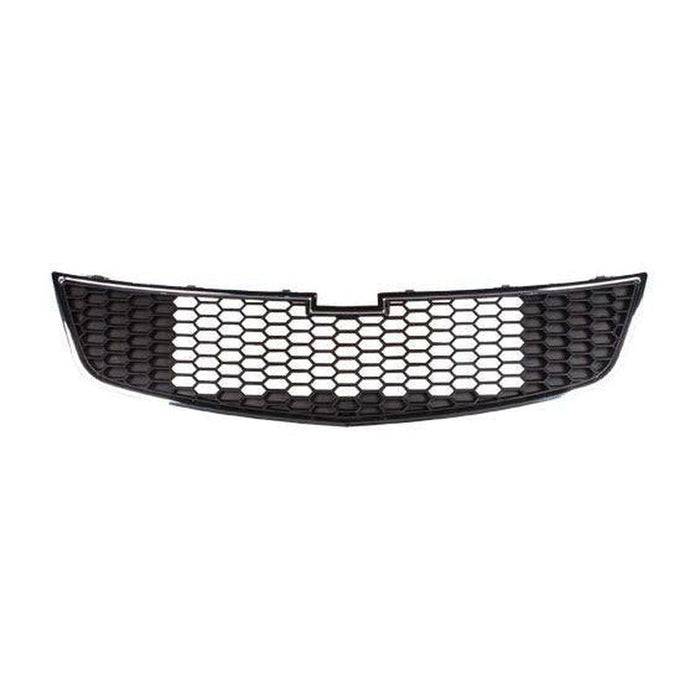 2011-2014 Chevrolet Cruze Lower Grille Matte Black With Chrome Modg Exclude 1.4L Eco Model - GM1200624-Partify-Painted-Replacement-Body-Parts