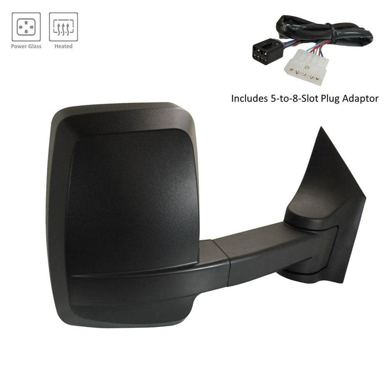 Chevrolet Express Passenger Side Door Mirror Power With Dual Heated/5 Slot Plug/Long Arm Without Signal - GM1321530-Partify Canada