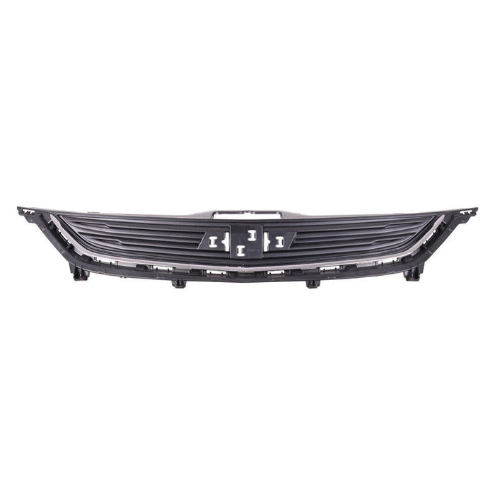 2017-2020 Chevrolet Sonic Hatchback Upper Grille Matte Black With Chrome Moulding Without Rs Package - GM1200736-Partify-Painted-Replacement-Body-Parts