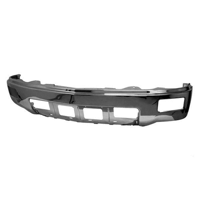 2014-2015 Chrome Chevrolet Silverado 1500 Front Bumper Without Sensor Holes & Without Fog Light Holes - GM1002844-Partify-Painted-Replacement-Body-Parts