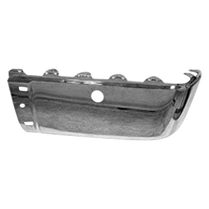2007-2014 Chrome Chevrolet Silverado/GMC Sierra 1500/2500/3500/Base/Hybrid Passenger Side Rear Bumper End With Sensor Holes - GM1105147-Partify-Painted-Replacement-Body-Parts