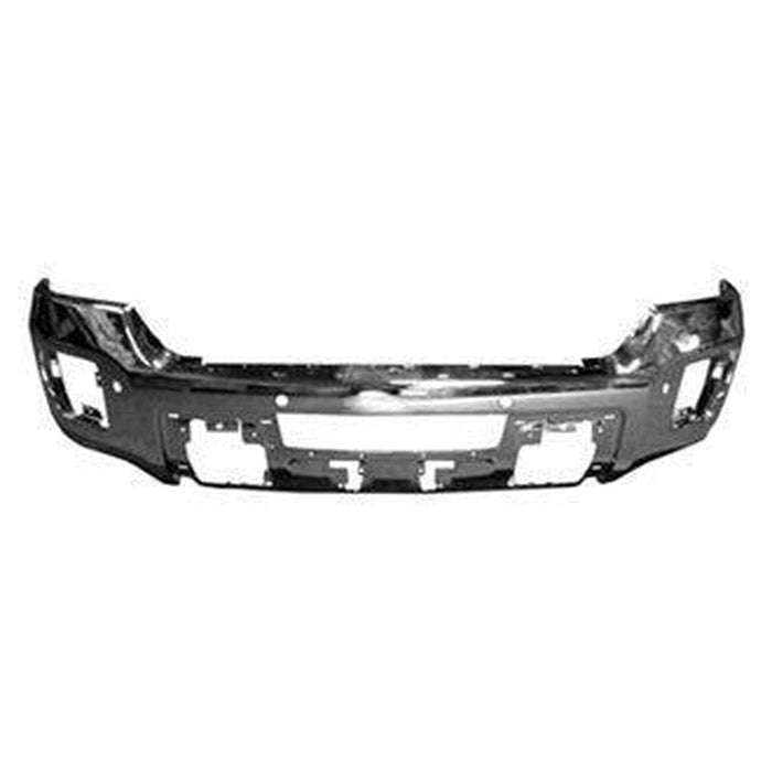 2015-2019 Chrome GMC Sierra 2500/3500 Front Bumper With Sensor Holes - GM1002856-Partify-Painted-Replacement-Body-Parts