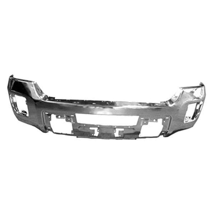 2015-2019 Chrome GMC Sierra 2500/3500 Front Bumper Without Sensor Holes - GM1002855-Partify-Painted-Replacement-Body-Parts