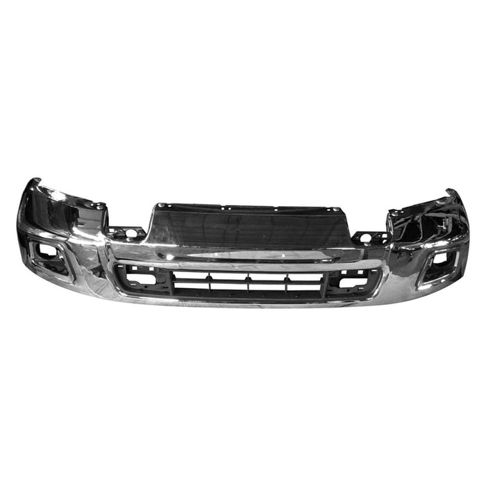 2017-2019 Chrome Nissan Titan Rear Bumper With Sensor Holes - NI1102164-Partify-Painted-Replacement-Body-Parts