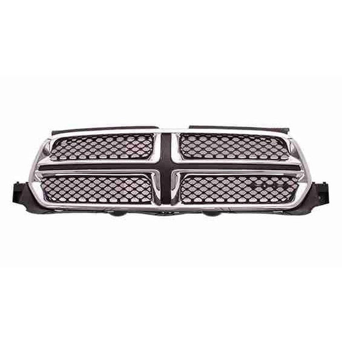 2011-2013 Dodge Durango Grille Chrome Painted Black With Accent Colour - CH1200357-Partify-Painted-Replacement-Body-Parts