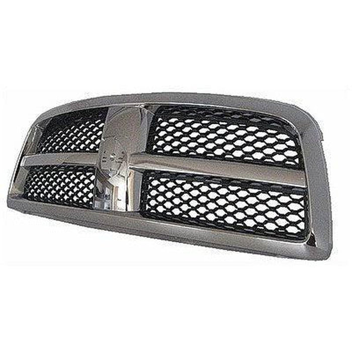 2009-2012 Dodge Pickup Dodge RAM 1500 Grille Chrome Frame With Black Honeycomb Insert - CH1200347-Partify-Painted-Replacement-Body-Parts
