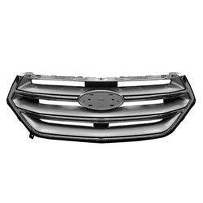2015-2018 Ford Edge Grille Chrome/Silver Without Aero Package/Camera Se/Sel/Titanium Model - FO1200559-Partify-Painted-Replacement-Body-Parts